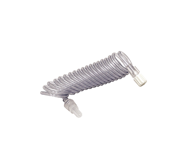 Patientenschlauch spiralform 150cm, ohne Rückschlagventil  (21 bar / 305 psi)