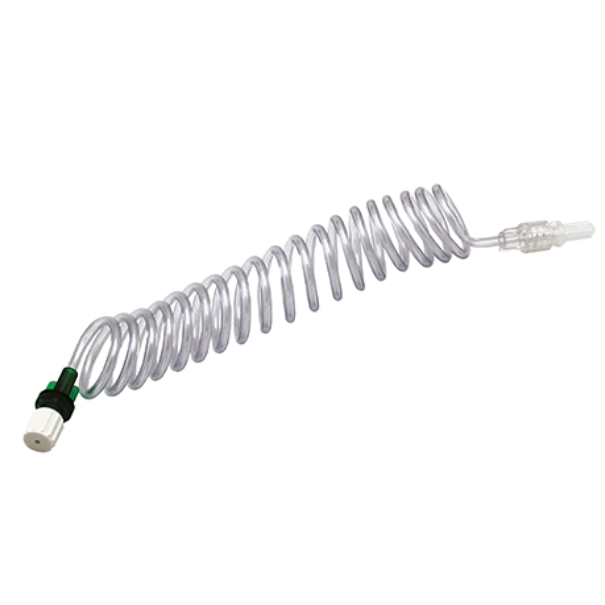 Patientenschlauch spiralform 150cm mit Rückschlagventil (21 bar / 305 psi)